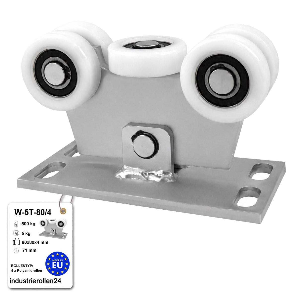 Torwagen für Schiebetore - für Profile 80 x 80 mm - Wandstärke 4 mm: W-5T-80/4