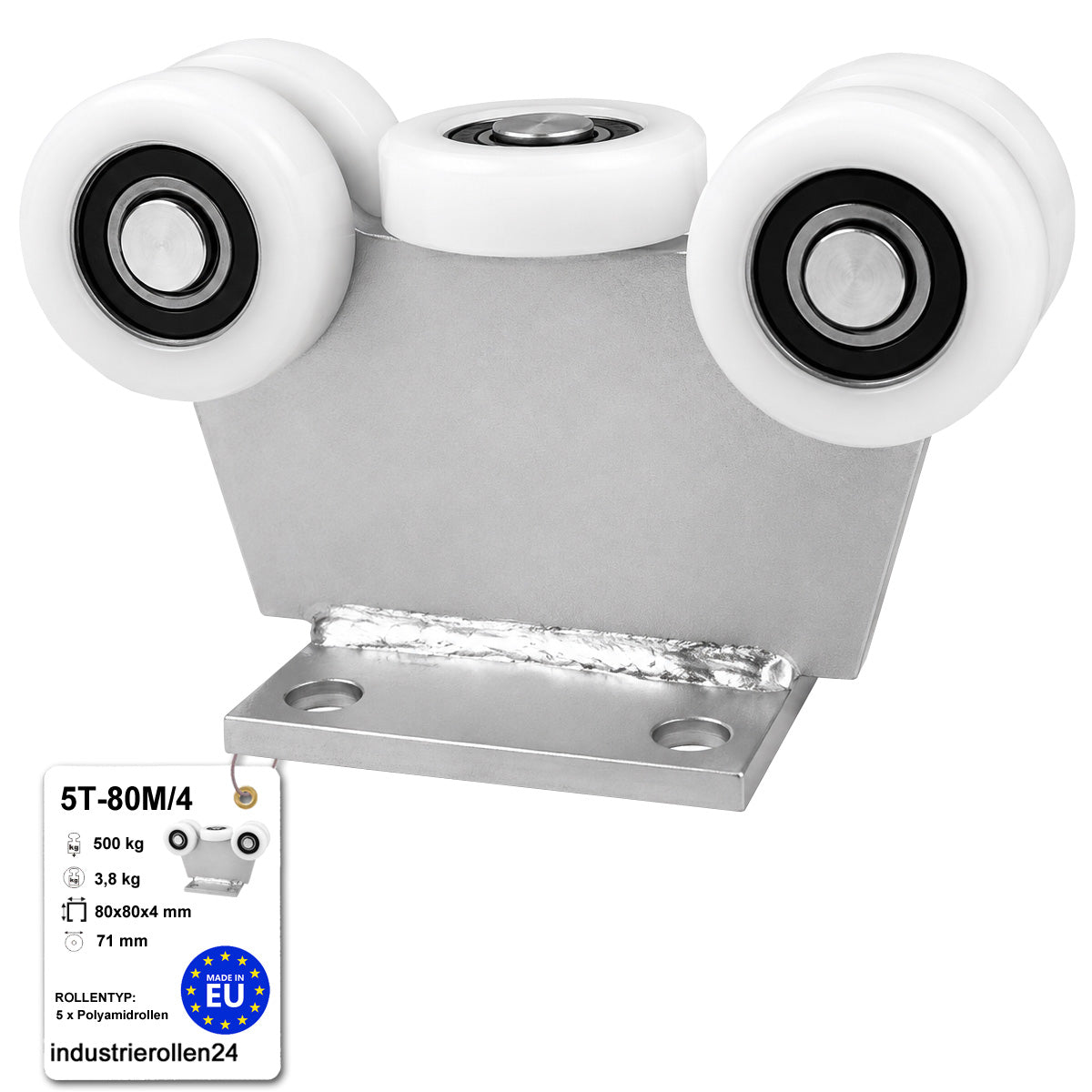 Torwagen für Schiebetore - für Profile 80 x 80 mm - Wandstärke 4 mm: 5T-80M/4