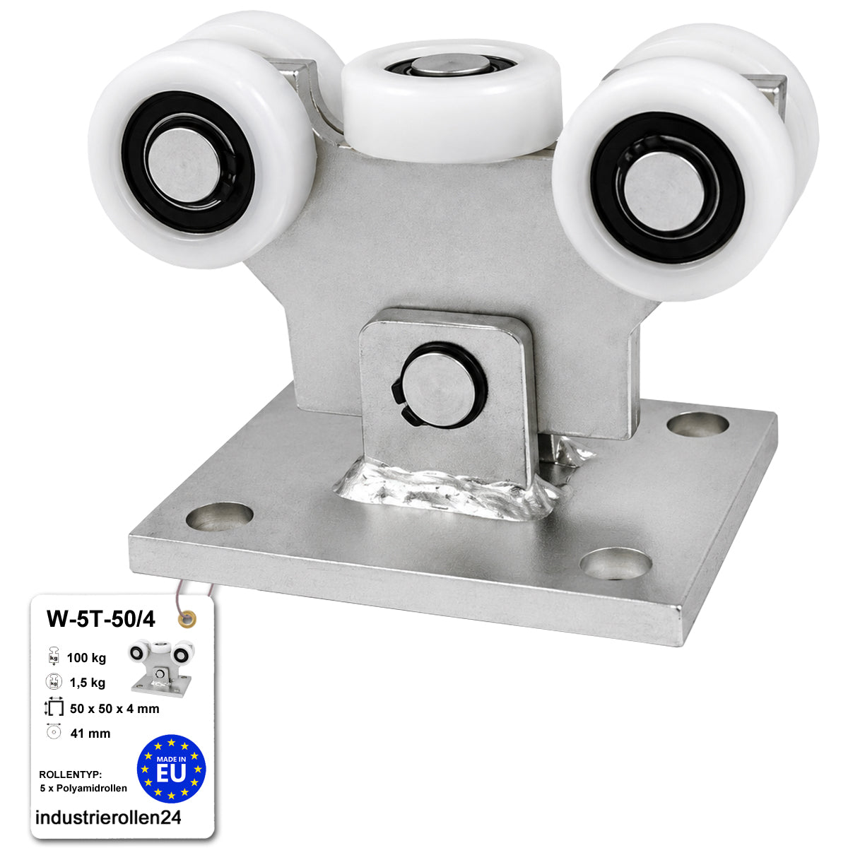 Torwagen für Schiebetore - für Profile 50 x 50 mm - Wandstärke 4 mm: W-5T-50/4