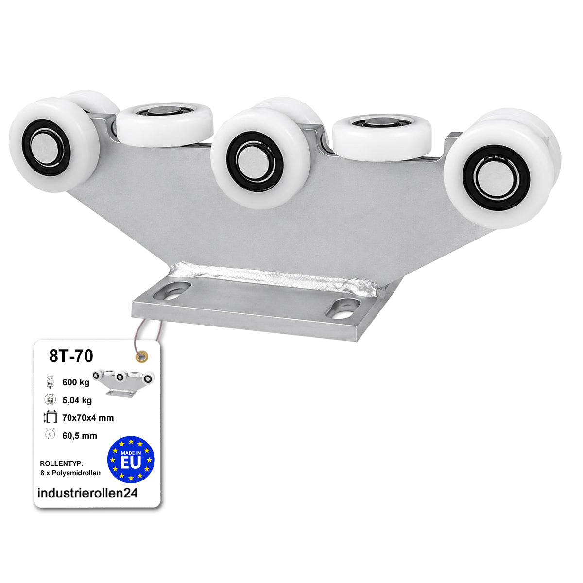 Torwagen für Schiebetore - für Profile 70 x 70 mm - Wandstärke 4 mm: 8T-70