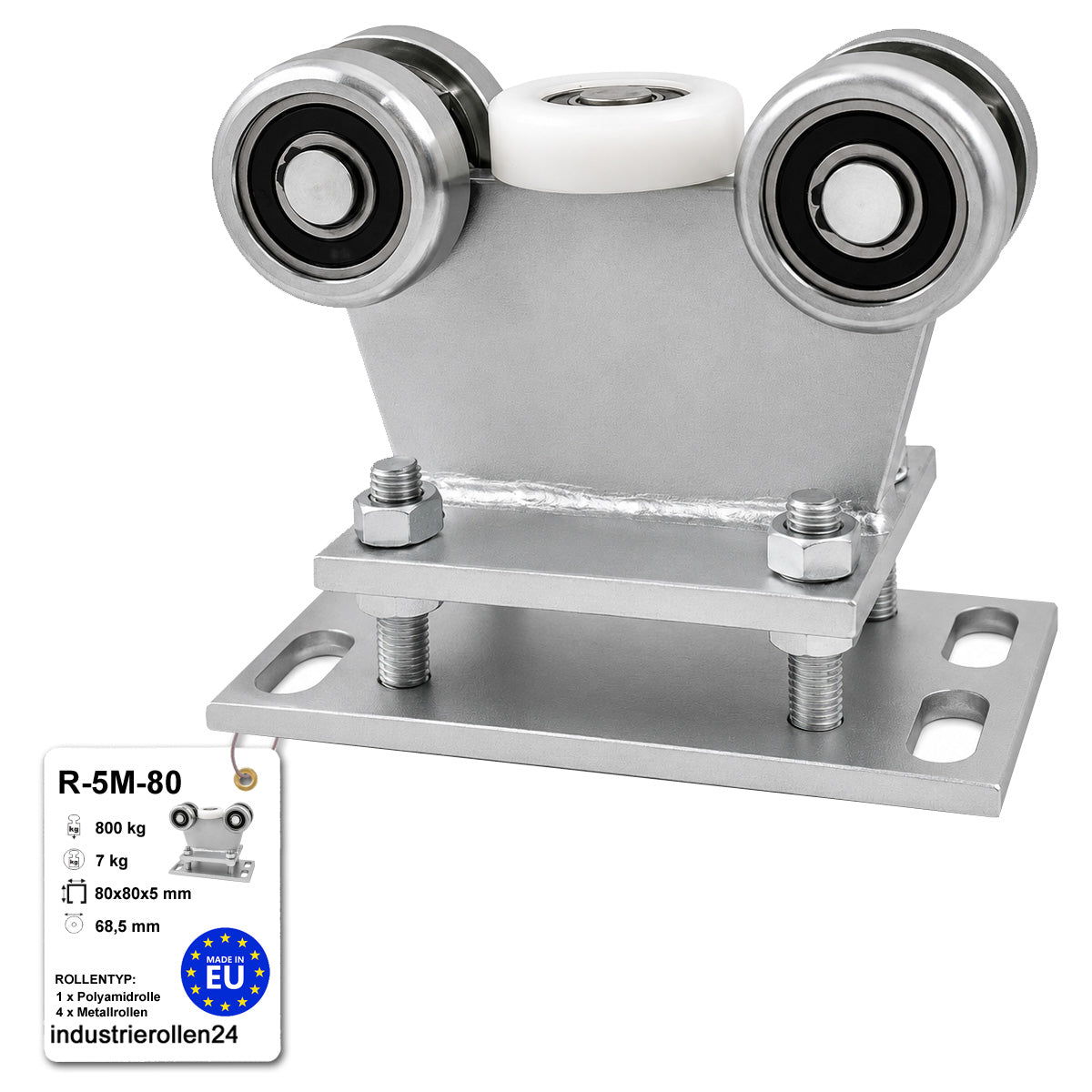 Torwagen für Schiebetore - für Profile 80 x 80 mm - Wandstärke 5 mm: R-5M-80