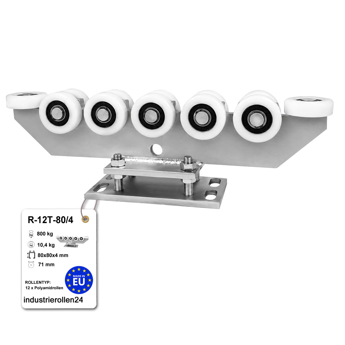 Torwagen für Schiebetore - für Profile 80 x 80 mm - Wandstärke 4 mm: R-12T-80/4