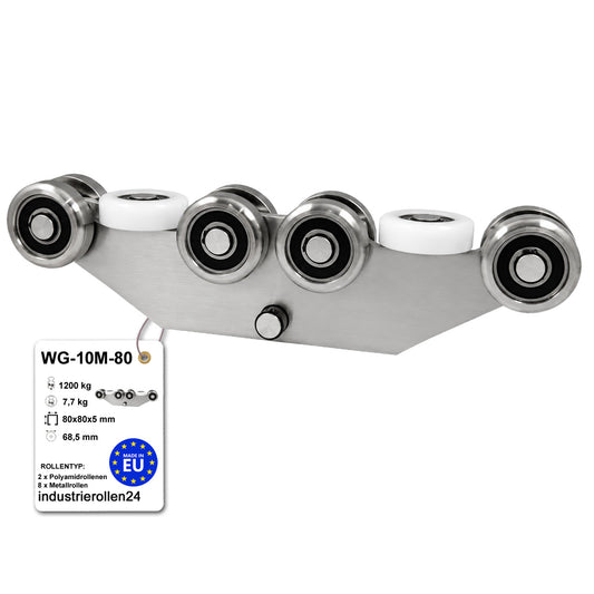 Torwagen für Schiebetore - für Profile 80x80 mm - Wandstärke 5 mm: WG-10M-80