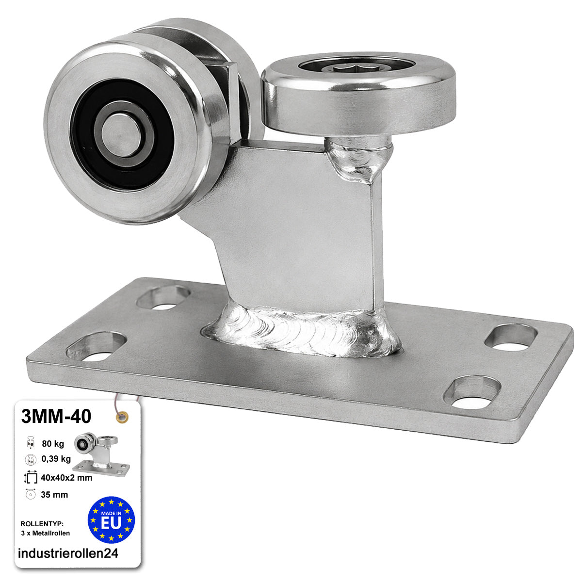 Torwagen für Schiebetore - für Profile 40x40 mm - Wandstärke 2 mm: 3MM-40