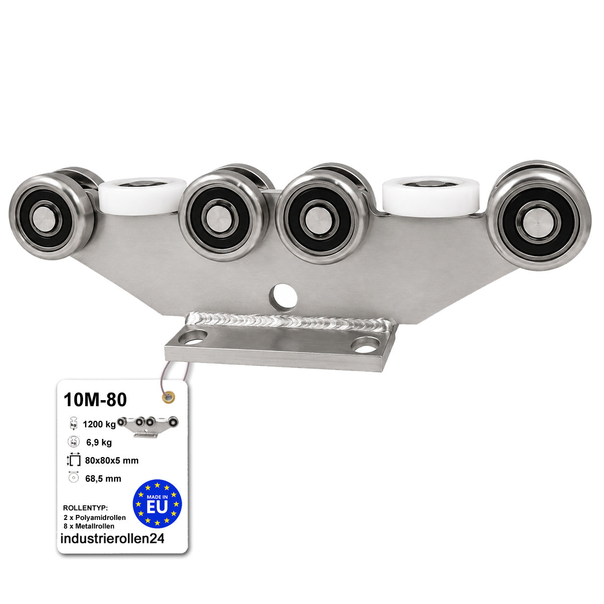 Torwagen für Schiebetore - für Profile 80 x 80 mm - Wandstärke 5 mm: 10M-80