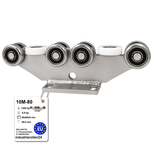 Torwagen für Schiebetore - für Profile 80 x 80 mm - Wandstärke 5 mm: 10M-80