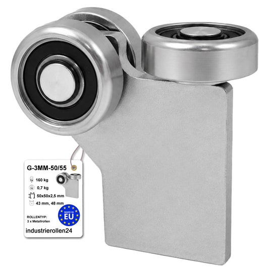 Torwagen für Schiebetore - für Profile 50x55 mm - Wandstärke 2,5 mm: G-3MM-50/55