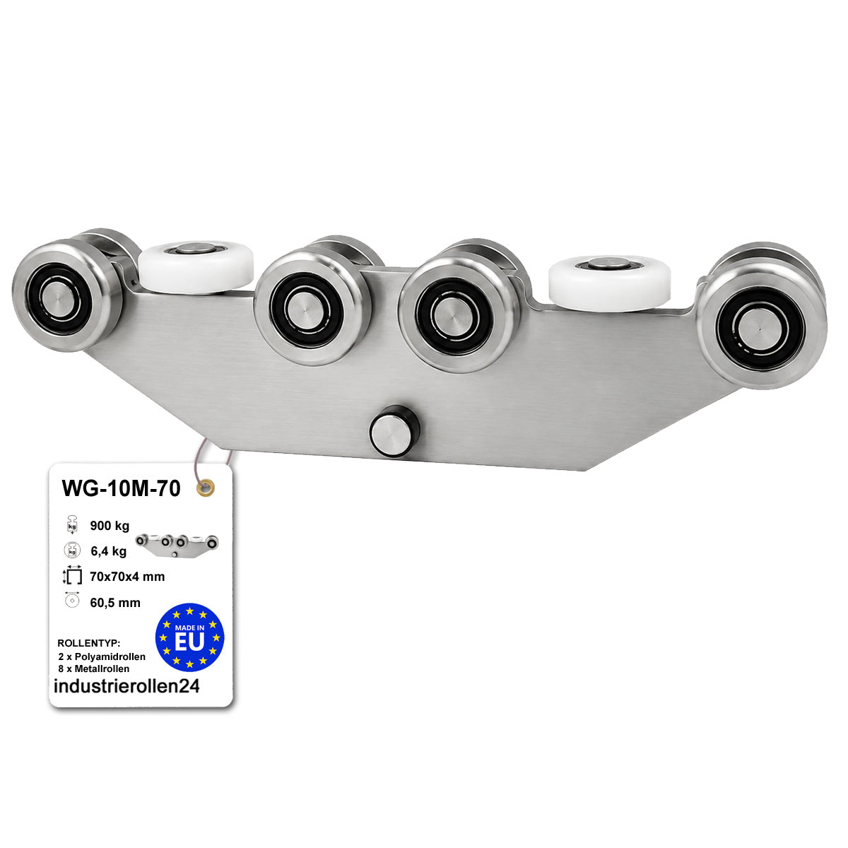 Torwagen für Schiebetore - für Profile 70 x 70 mm - Wandstärke 4 mm: WG-10M-70