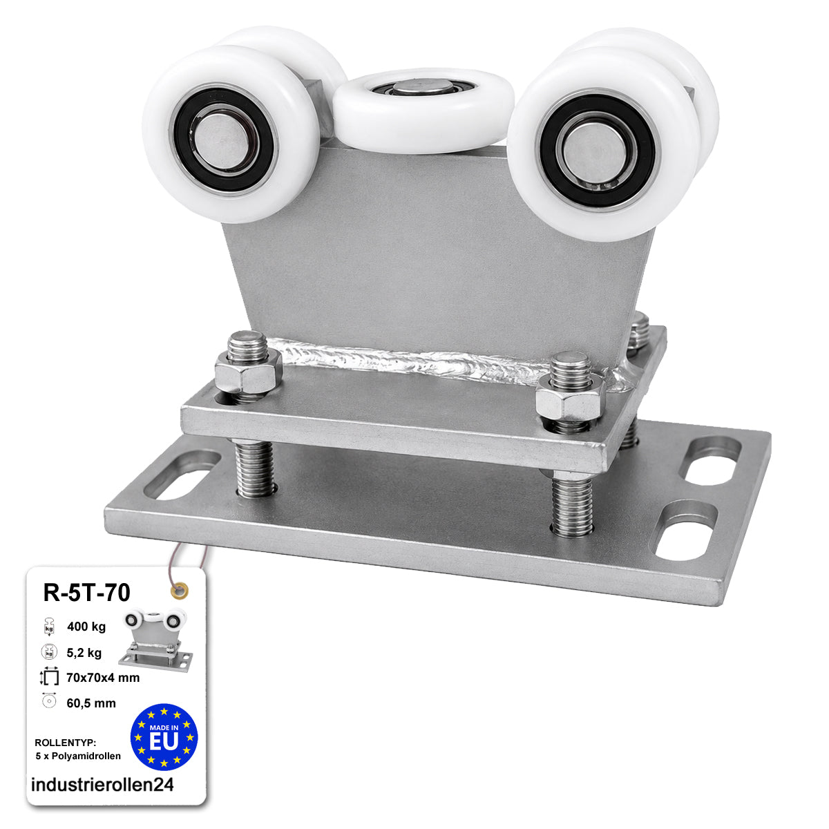 Torwagen für Schiebetore - für Profile 70 x 70 mm - Wandstärke 4 mm: R-5T-70