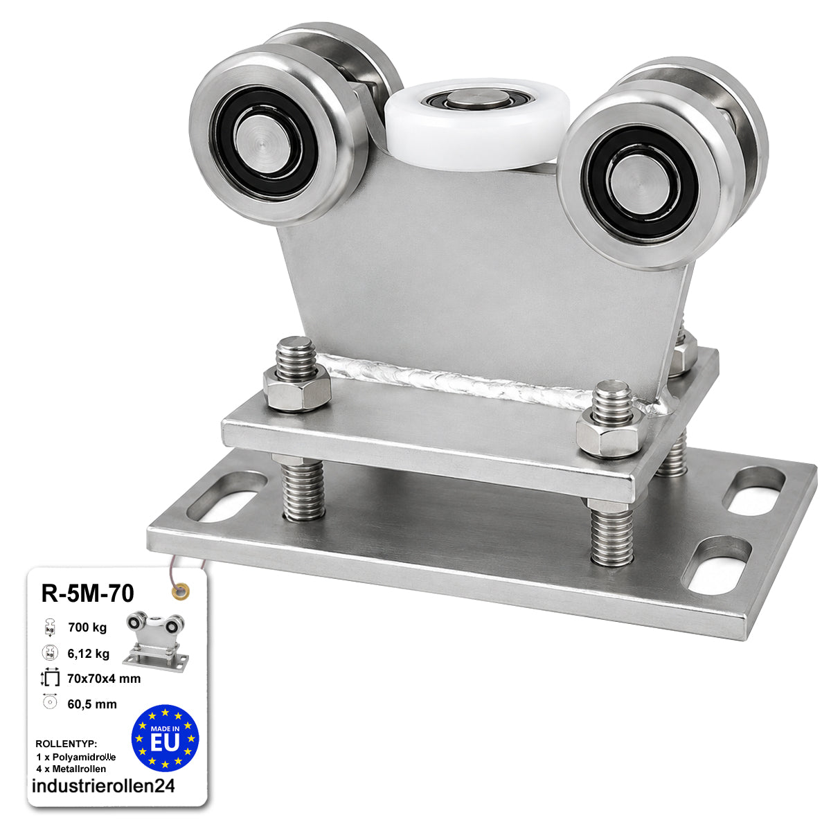 Torwagen für Schiebetore - für Profile 70 x 70 mm - Wandstärke 4 mm: R-5M-70