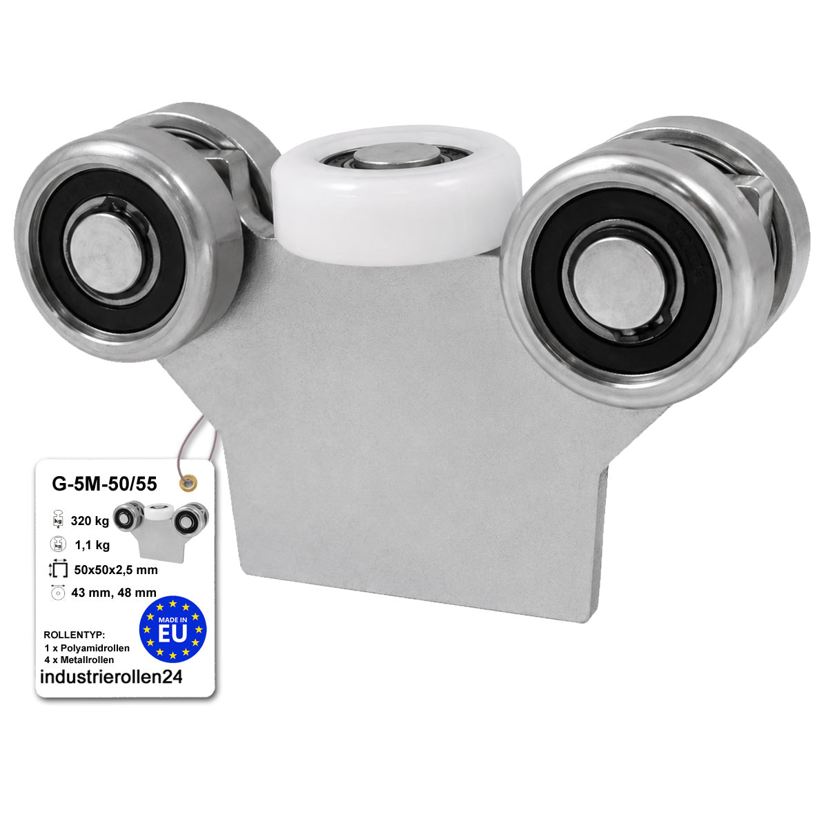 Torwagen für Schiebetore - für Profile 50x55 mm - Wandstärke 2,5 mm: G-5M-50/55