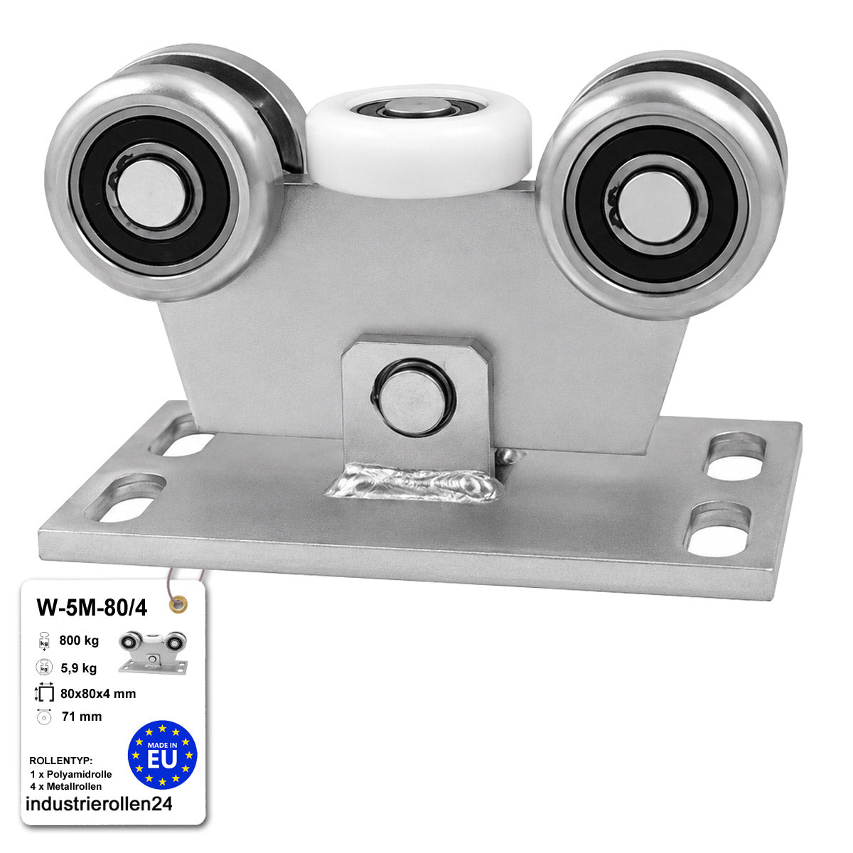 Torwagen für Schiebetore - für Profile 80 x 80 mm - Wandstärke 4 mm: W-5M-80/4