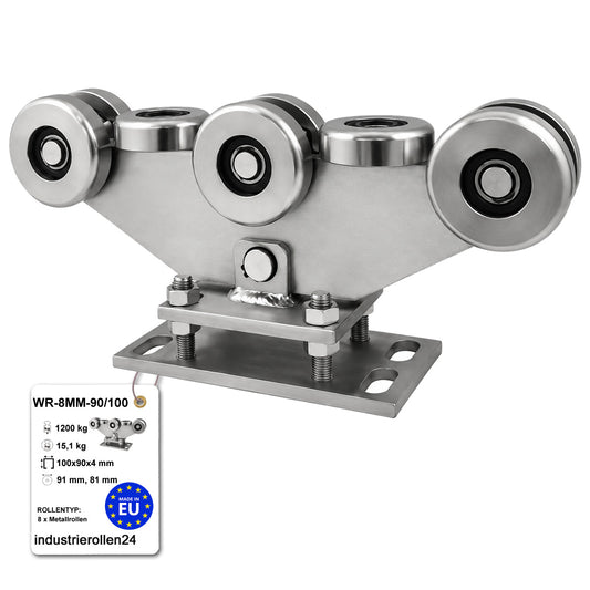 Torwagen für Schiebetore - für Profile 90x100 mm - Wandstärke 4 mm: WR-8MM-90/100