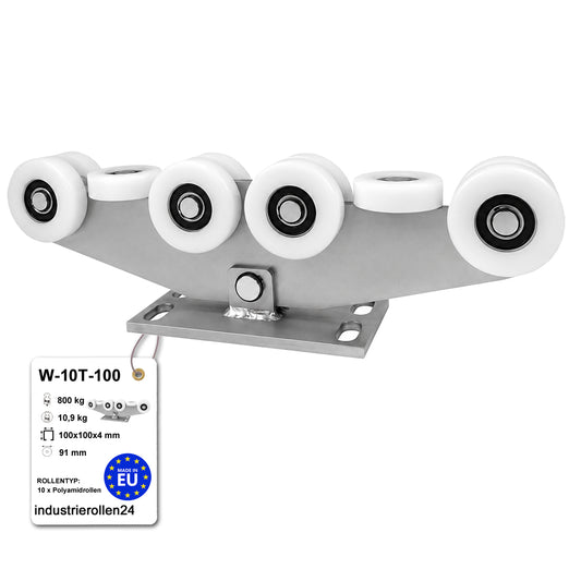 Torwagen für Schiebetore - für Profile 100x100 mm - Wandstärke 4 mm: W-10T-100