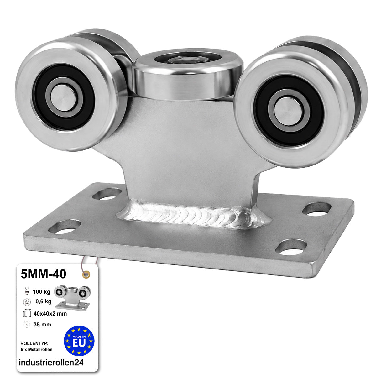 Torwagen für Schiebetore - für Profile 40x40 mm - Wandstärke 2 mm: 5MM-40