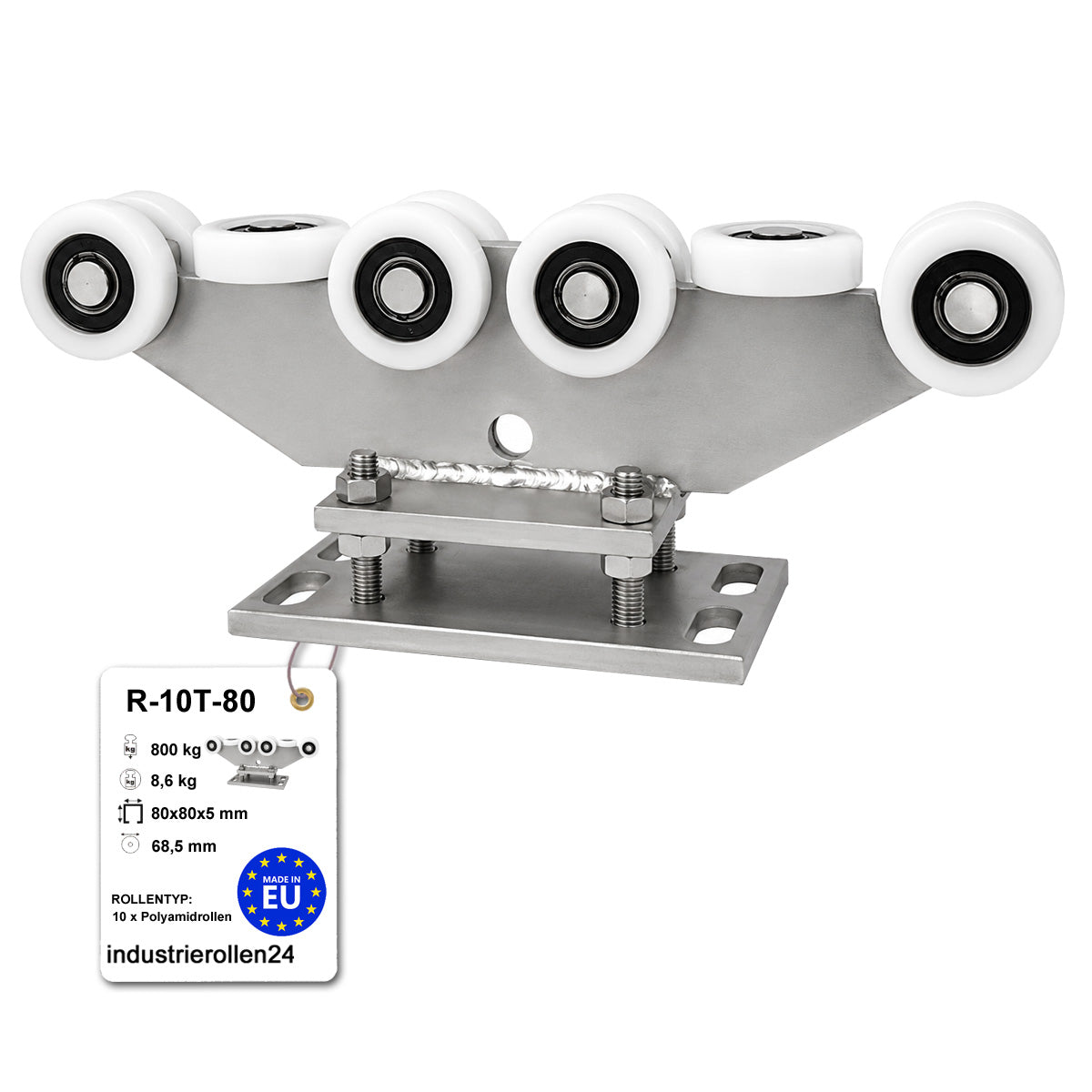 Torwagen für Schiebetore - für Profile 80 x 80 mm - Wandstärke 5 mm: R-10T-80