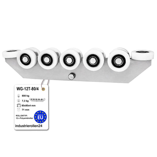 Torwagen für Schiebetore - für Profile 80 x 80 mm - Wandstärke 4 mm: WG-12T-80/4