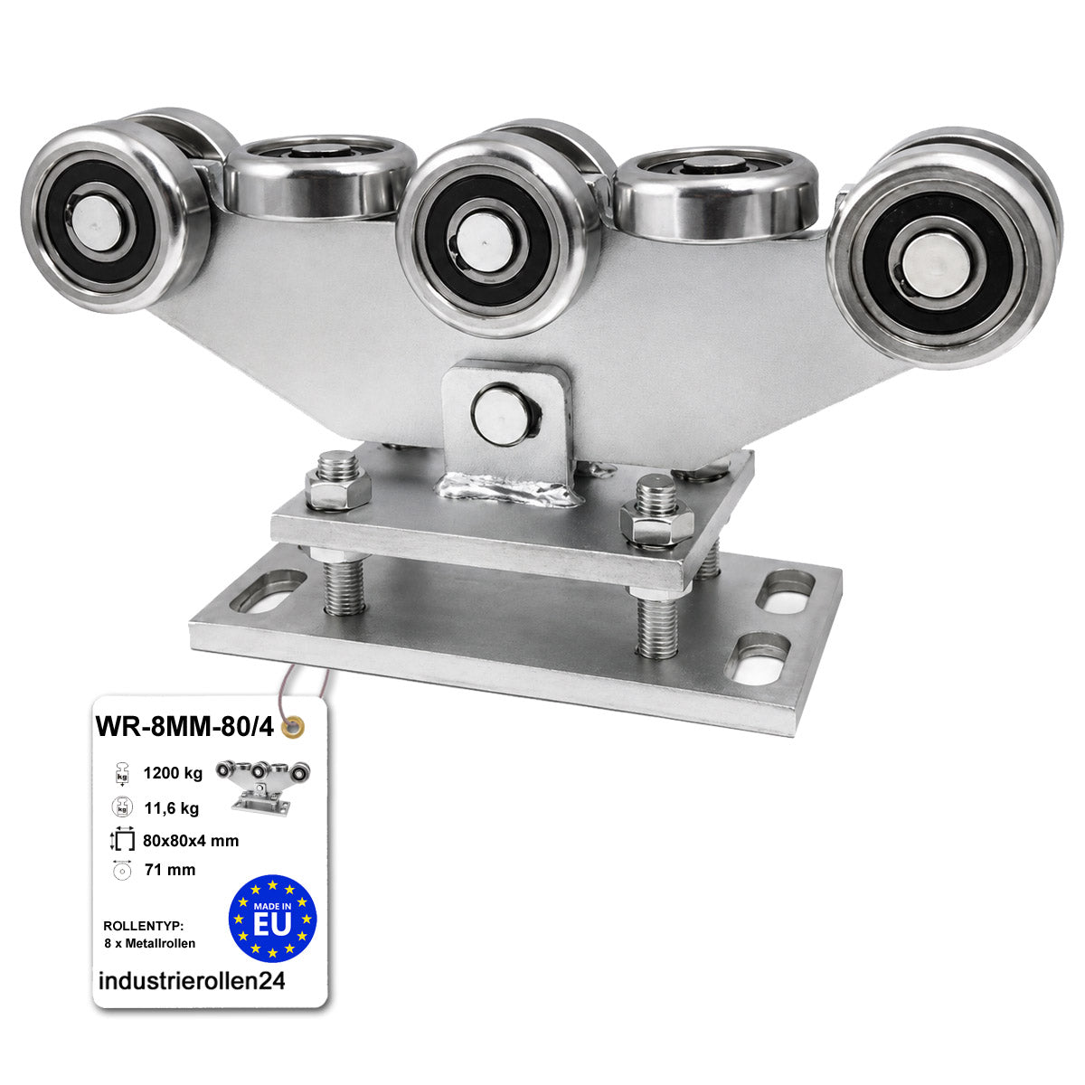 Torwagen für Schiebetore - für Profile 80 x 80 mm - Wandstärke 4 mm: WR-8MM-80/4
