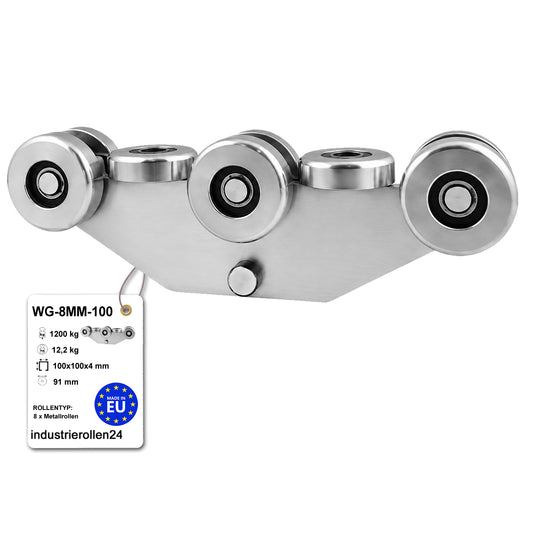 Torwagen für Schiebetore - für Profile 100x100 mm - Wandstärke 4 mm: WG-8MM-100