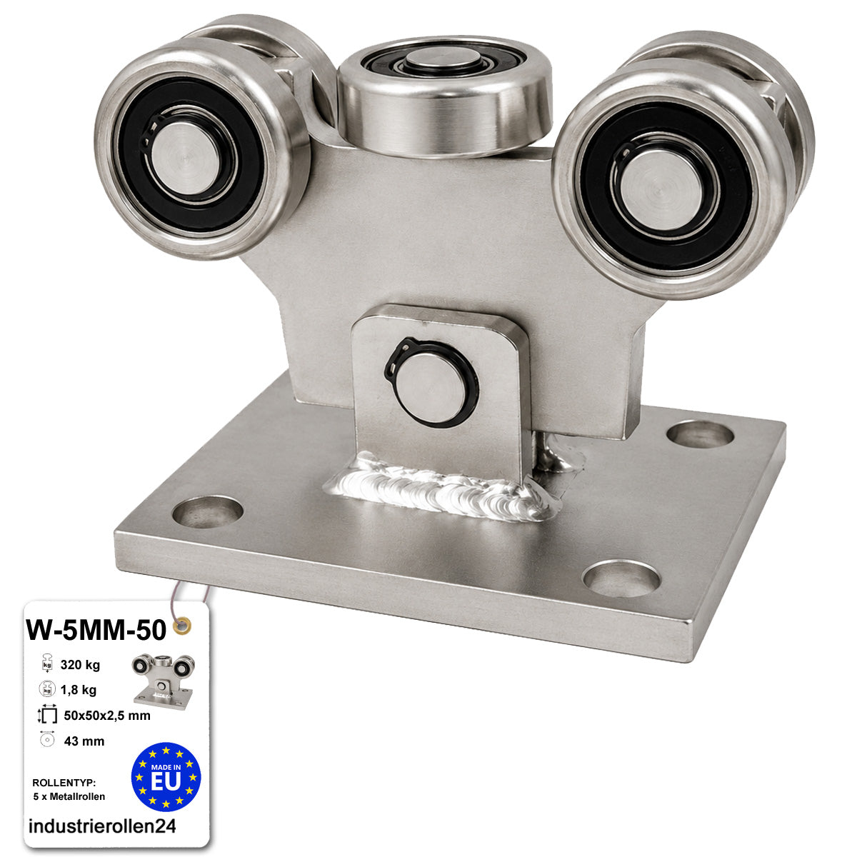 Torwagen für Schiebetore - für Profile 50x50 mm - Wandstärke 2,5 mm: W-5MM-50