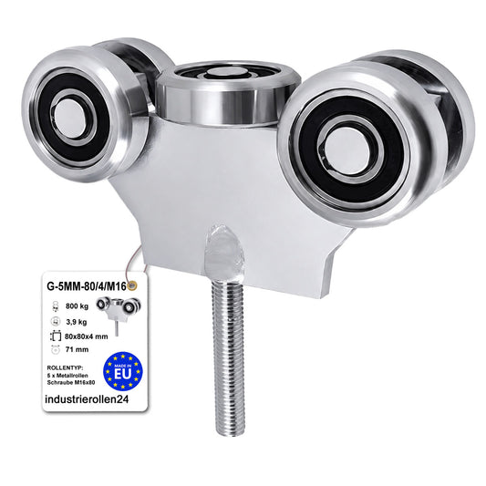Torwagen für Schiebetore - für Profile 80 x 80 mm - Wandstärke 4 mm: G-5MM-80/4/M16
