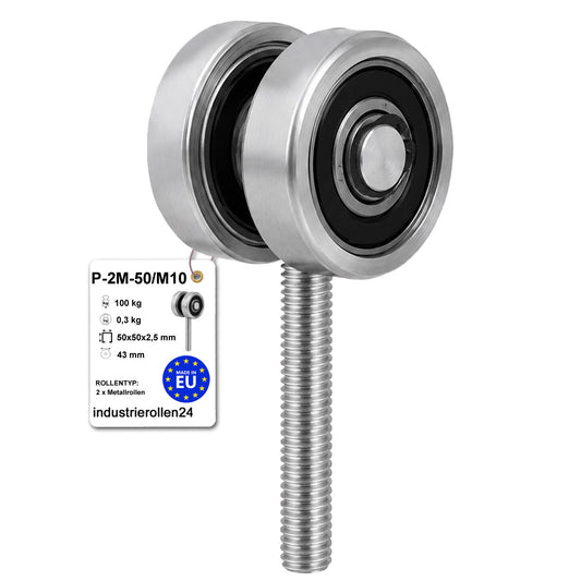 Torwagen für Schiebetore - für Profile 50x50 mm - Wandstärke 2,5 mm: P-2M-50/M10