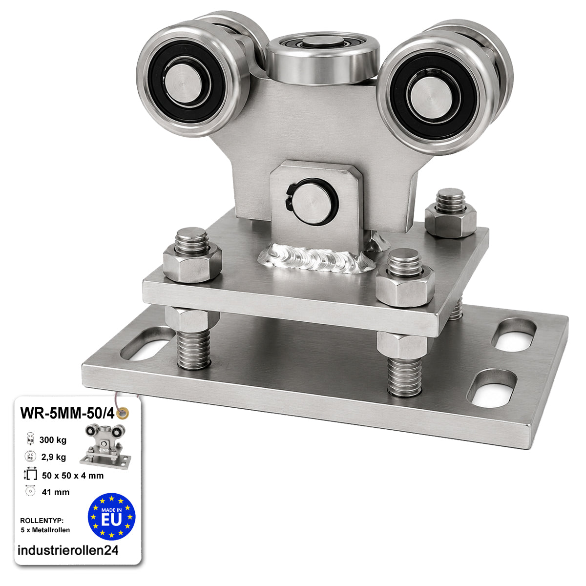 Torwagen für Schiebetore - für Profile 50 x 50 mm - Wandstärke 4 mm: WR-5MM-50/4