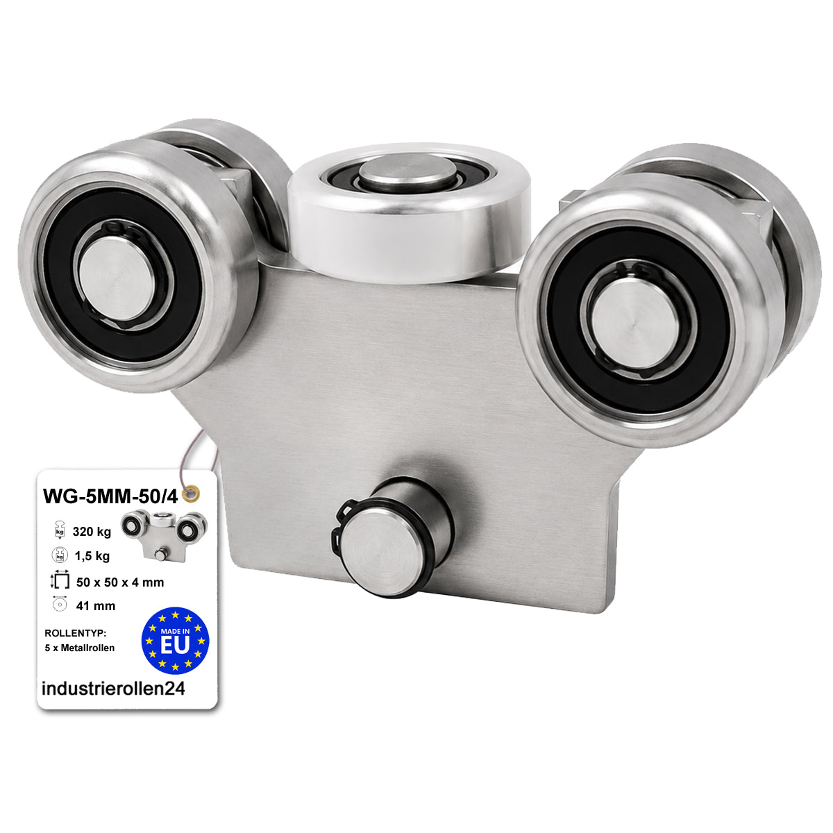 Torwagen für Schiebetore - für Profile 50 x 50 mm - Wandstärke 4 mm: WG-5MM-50/4