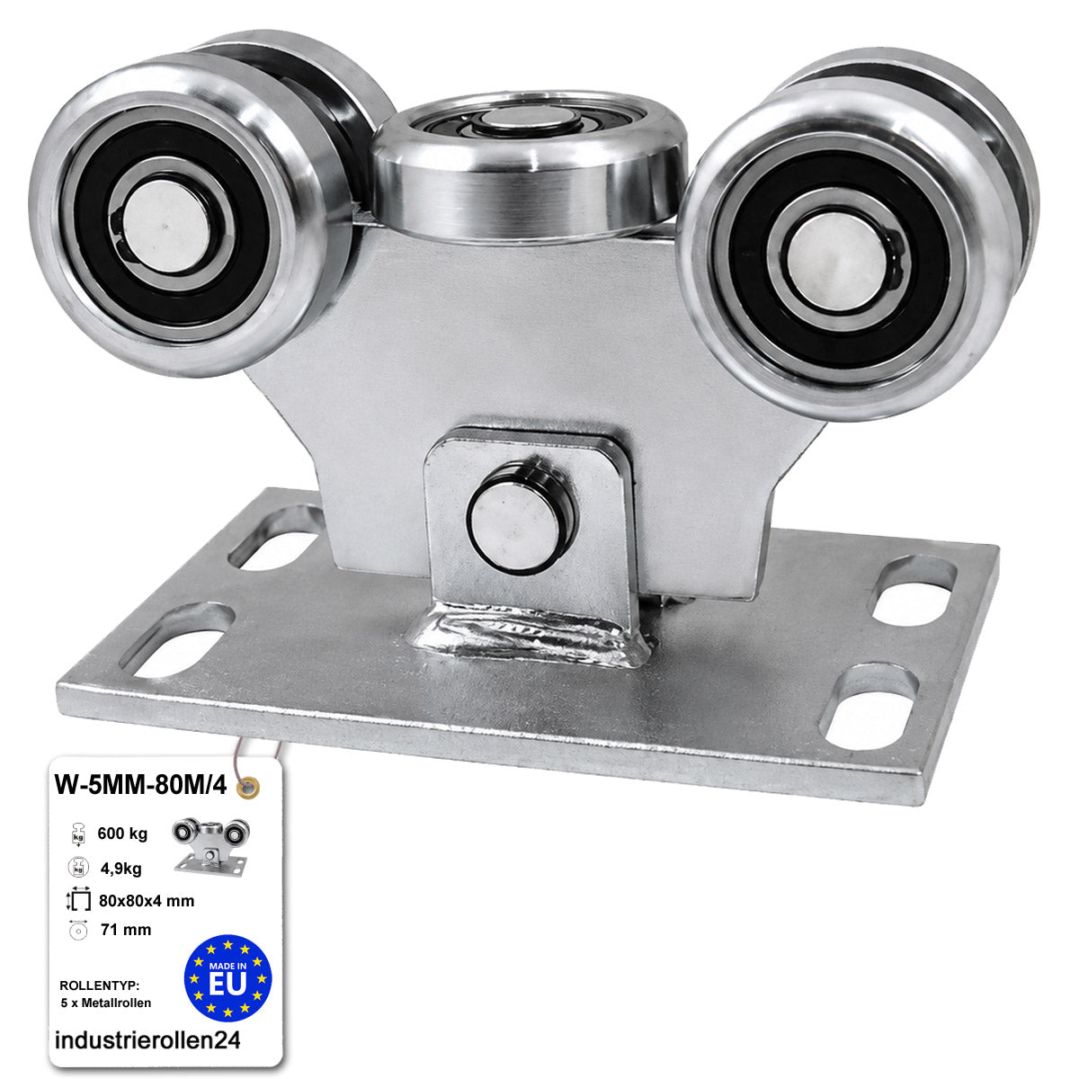 Torwagen für Schiebetore - für Profile 80 x 80 mm - Wandstärke 4 mm: W-5MM-80M/4