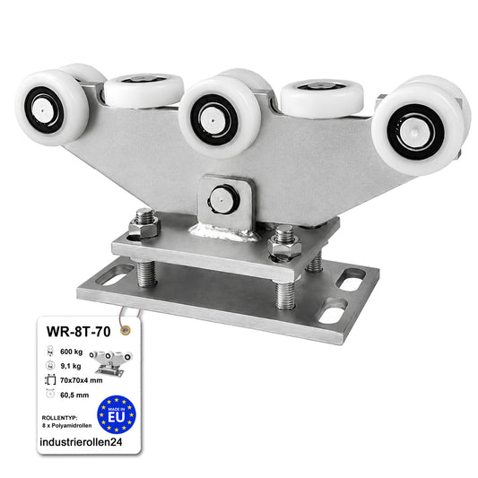 Torwagen für Schiebetore - für Profile 70 x 70 mm - Wandstärke 4 mm: WR-8T-70