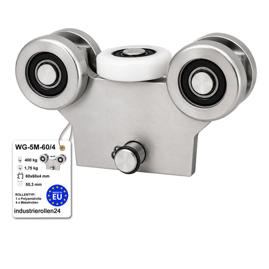 Torwagen für Schiebetore - für Profile 60 x 60 mm - Wandstärke 4 mm: WG-5M-60/4