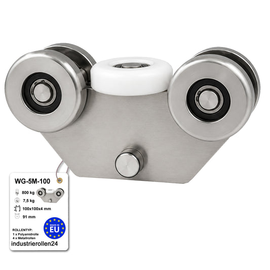 Torwagen für Schiebetore - für Profile 100x100 mm - Wandstärke 4 mm: WG-5M-100