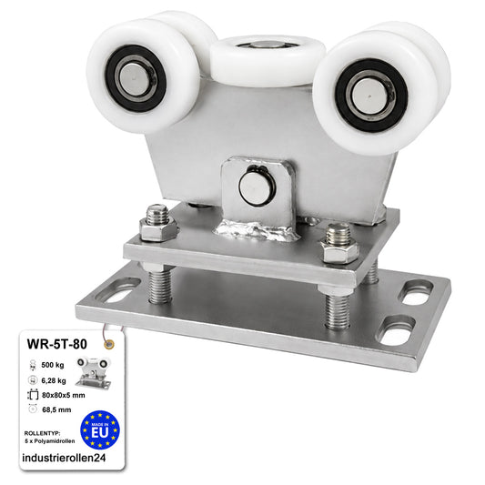 Torwagen für Schiebetore - für Profile 80 x 80 mm - Wandstärke 5 mm: WR-5T-80