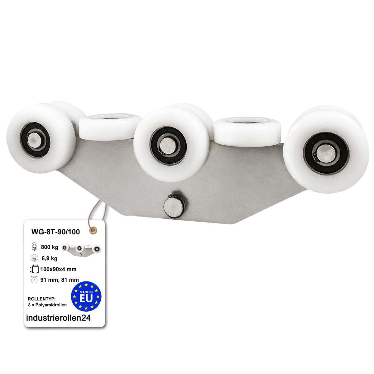 Torwagen für Schiebetore - für Profile 90x100 mm - Wandstärke 4 mm: WG-8T-90/100