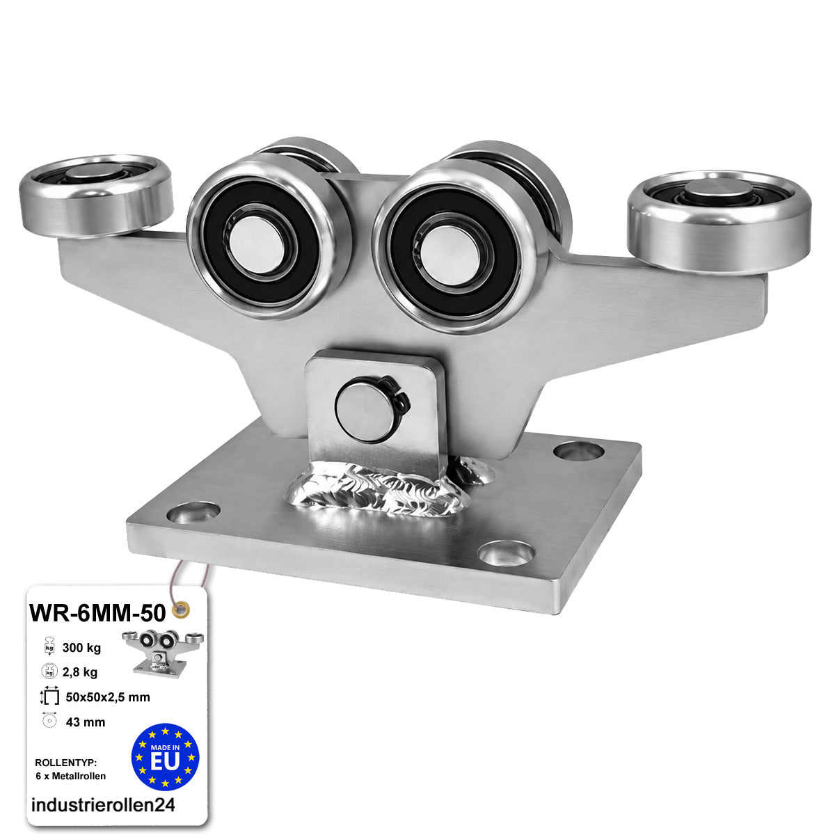 Torwagen für Schiebetore - für Profile 50x50 mm - Wandstärke 2,5 mm: WR-6MM-50