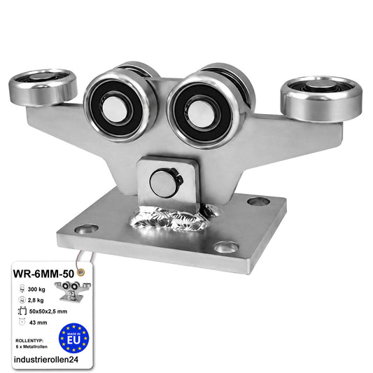 Torwagen für Schiebetore - für Profile 50x50 mm - Wandstärke 2,5 mm: WR-6MM-50