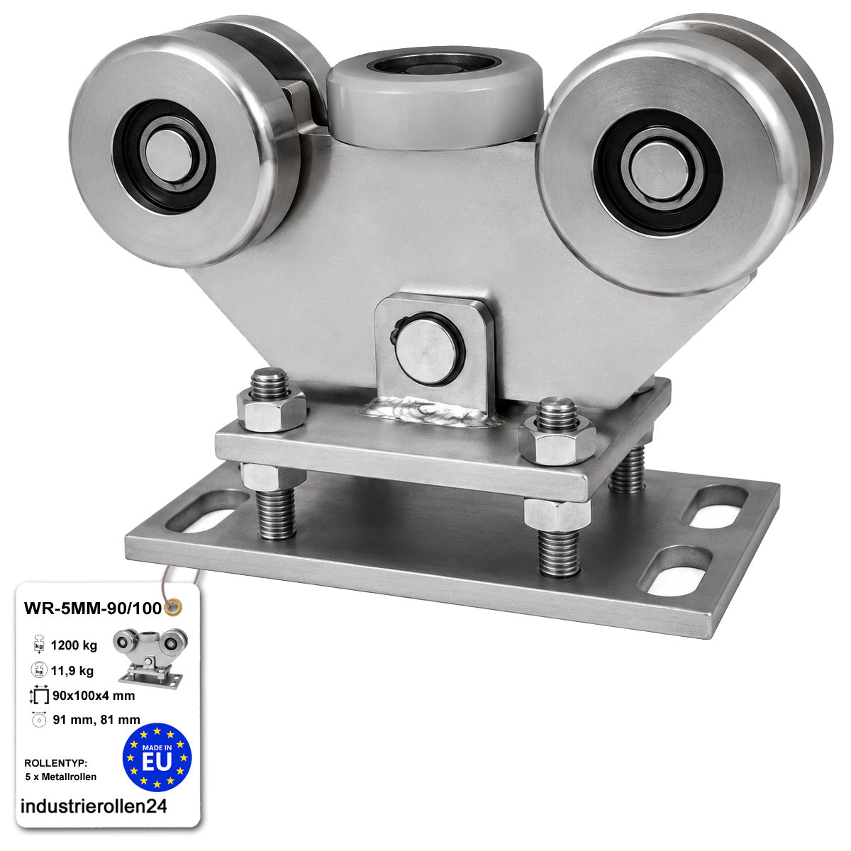Torwagen für Schiebetore - für Profile 90x100 mm - Wandstärke 4 mm: WR-5MM-90/100