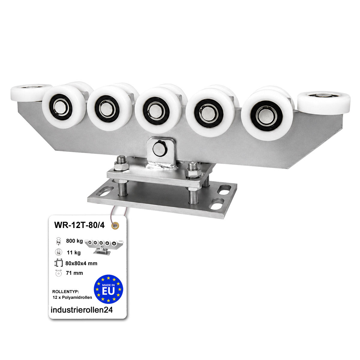 Torwagen für Schiebetore - für Profile 80 x 80 mm - Wandstärke 4 mm: WR-12T-80/4