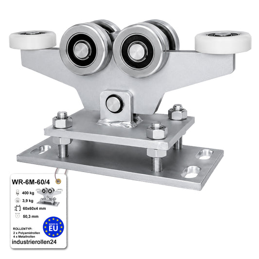 Torwagen für Schiebetore - für Profile 60 x 60 mm - Wandstärke 4 mm: WR-6M-60/4