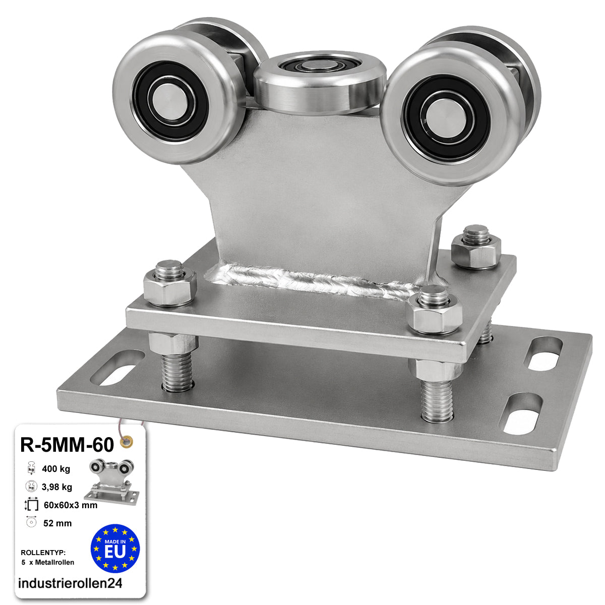 Torwagen für Schiebetore - für Profile 60 x 60 mm - Wandstärke 3 mm: R-5MM-60