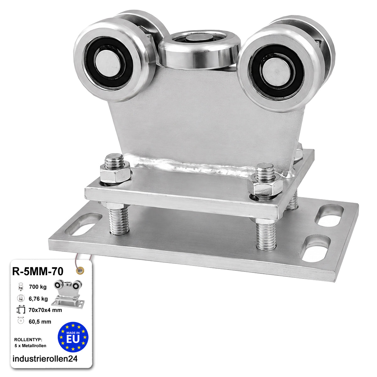 Torwagen für Schiebetore - für Profile 70 x 70 mm - Wandstärke 4 mm: R-5MM-70