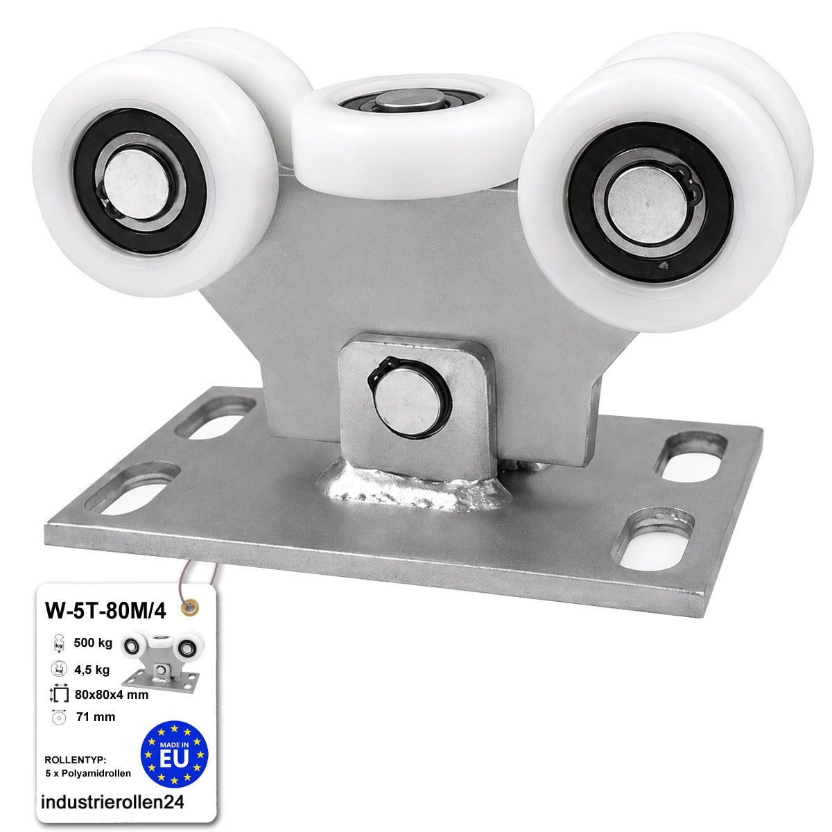 Torwagen für Schiebetore - für Profile 80 x 80 mm - Wandstärke 4 mm: W-5T-80M/4