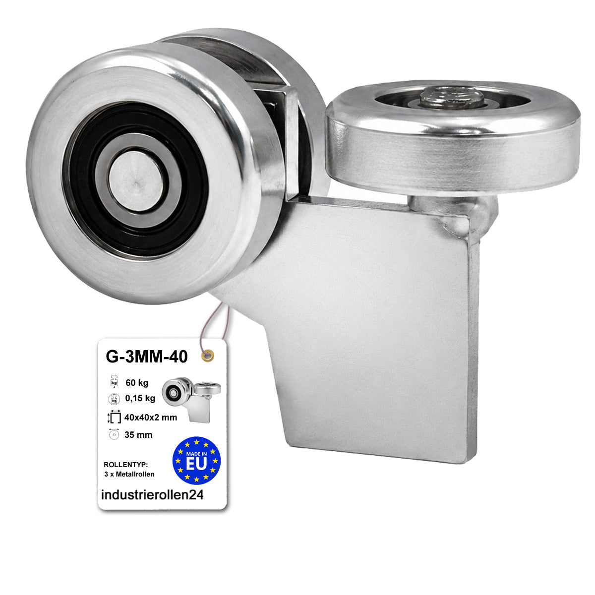 Torwagen für Schiebetore - für Profile 40x40 mm - Wandstärke 2 mm: G-3MM-40