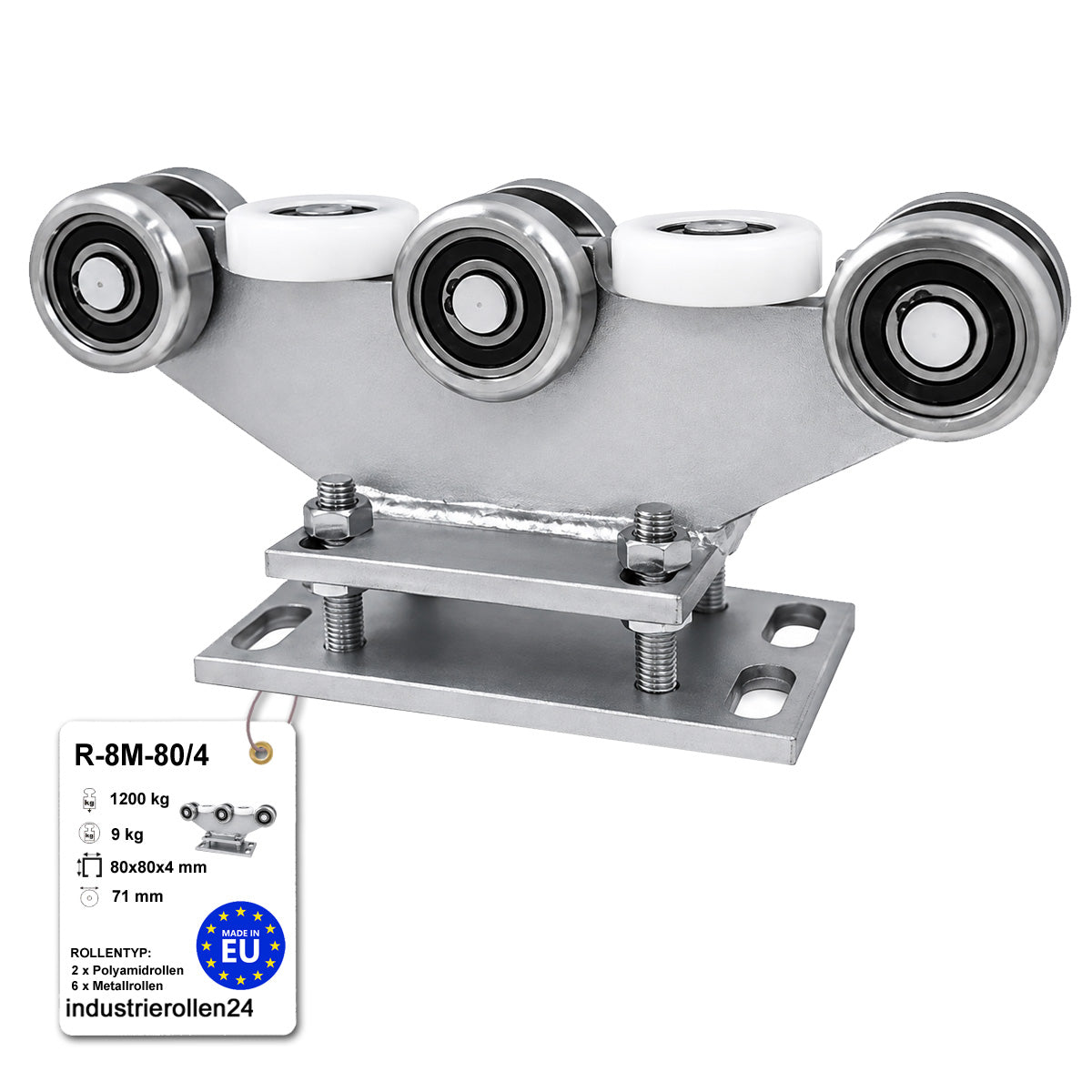 Torwagen für Schiebetore - für Profile 80 x 80 mm - Wandstärke 4 mm: R-8M-80/4