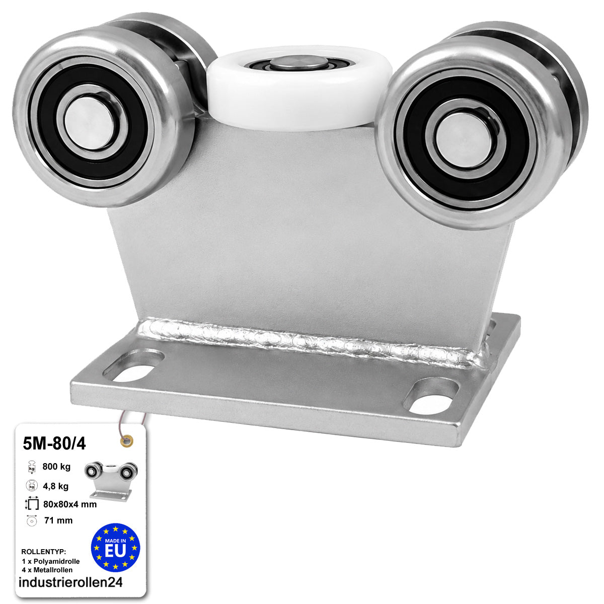 Torwagen für Schiebetore - für Profile 80 x 80 mm - Wandstärke 4 mm: 5M-80/4