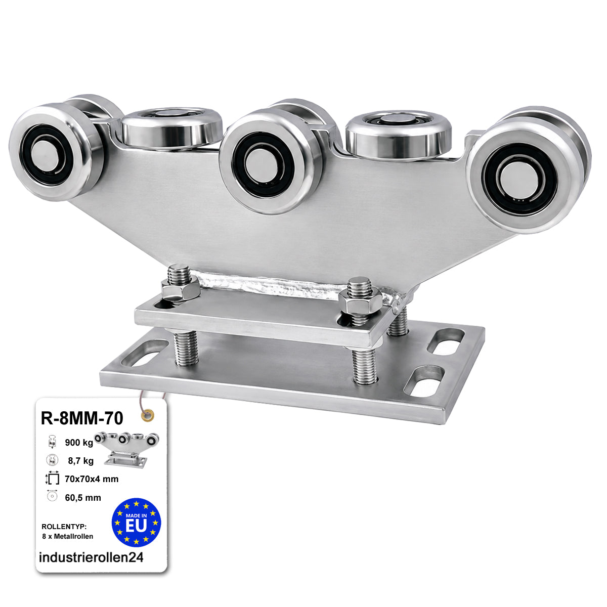 Torwagen für Schiebetore - für Profile 70 x 70 mm - Wandstärke 4 mm: R-8MM-70