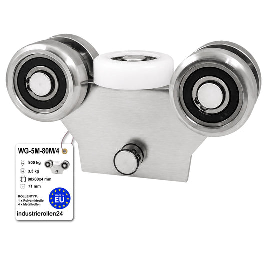 Torwagen für Schiebetore - für Profile 80 x 80 mm - Wandstärke 4 mm: WG-5M-80M/4