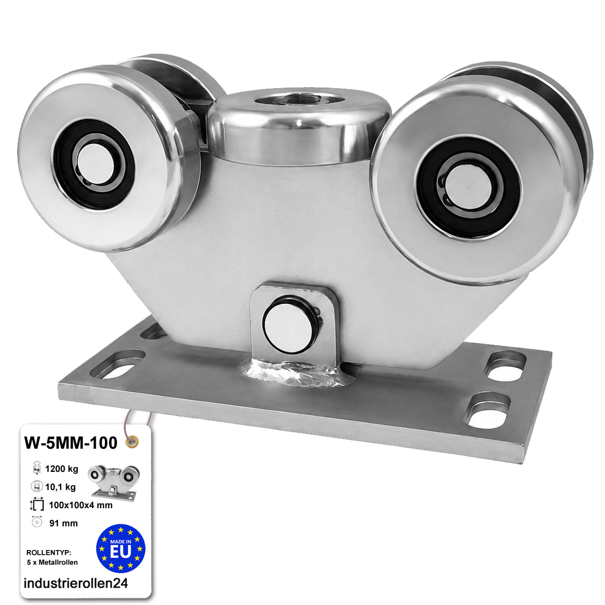 Torwagen für Schiebetore - für Profile 100x100 mm - Wandstärke 4 mm: W-5MM-100