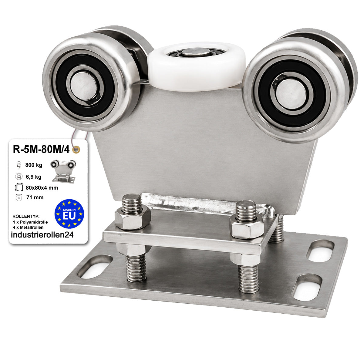 Torwagen für Schiebetore - für Profile 80 x 80 mm - Wandstärke 4 mm: R-5M-80M/4