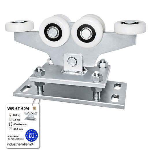 Torwagen für Schiebetore - für Profile 60 x 60 mm - Wandstärke 4 mm: WR-6T-60/4